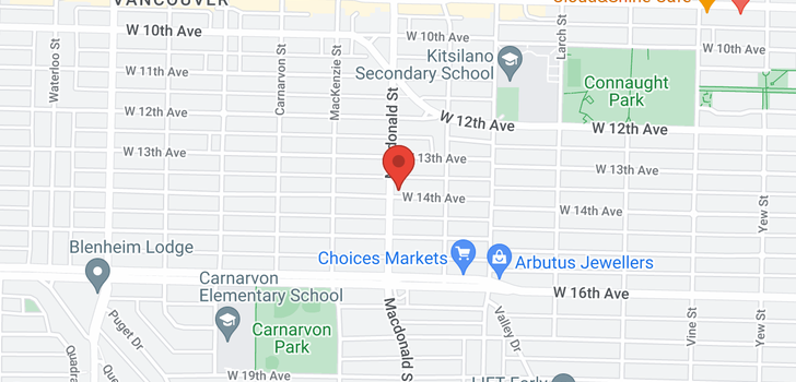 map of 2789 W 14TH AVENUE